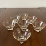 Set de 7 ramequins en verre 1950