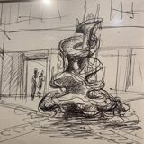 Framed drawing