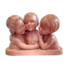 Bust trio of children terracotta of Sorgel