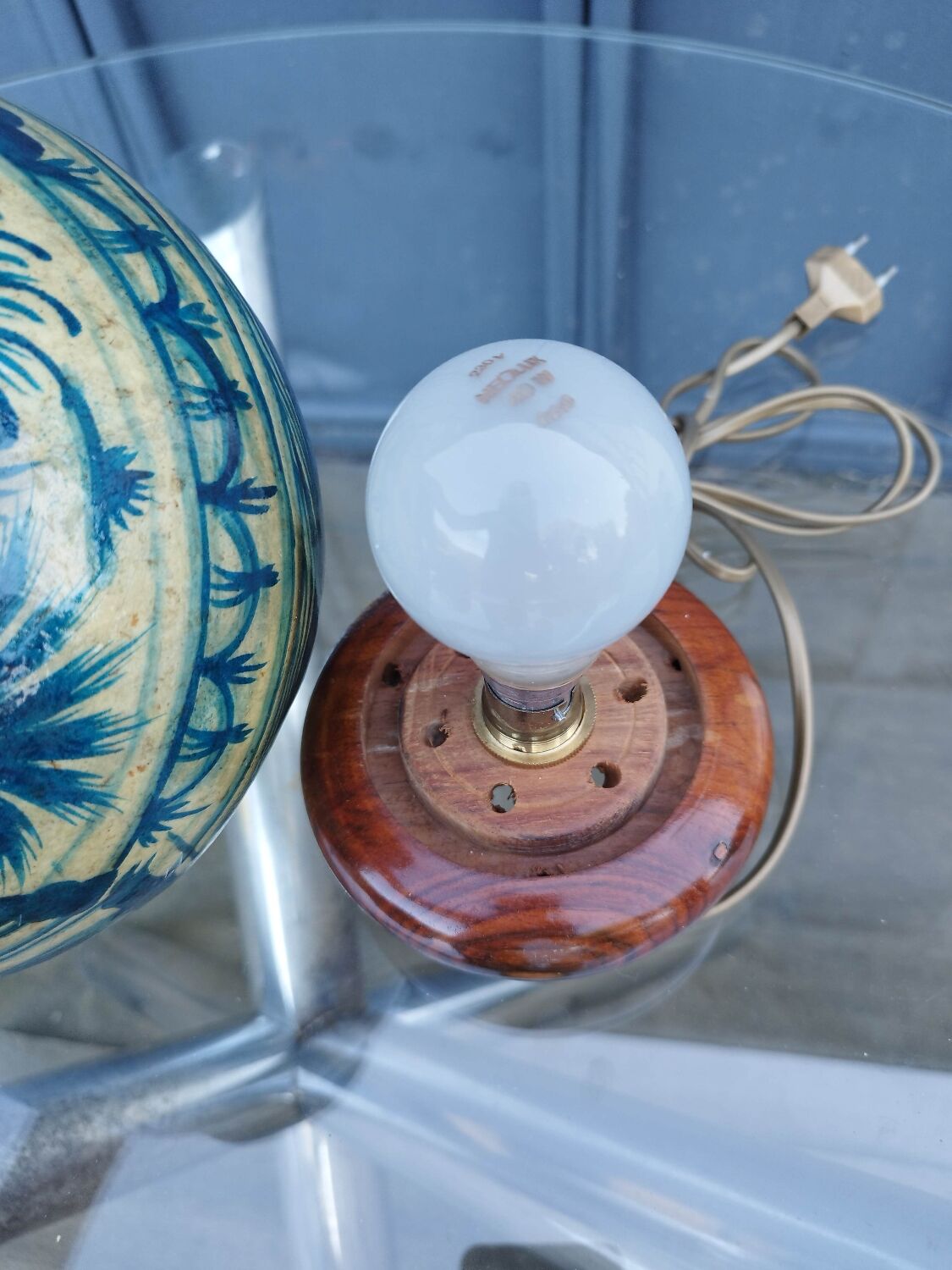 Table lamp night light globe luminous desert oasis