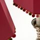 Pair of metal floor lamps with pink shades