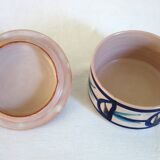 Decorative pot with ceramic lid signed MP