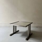 side table in chrome metal and mirror, design 1970