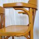 Set of 4 Vintage Bentwood High Pub Chairs with Armrests / Natural Wood Colo