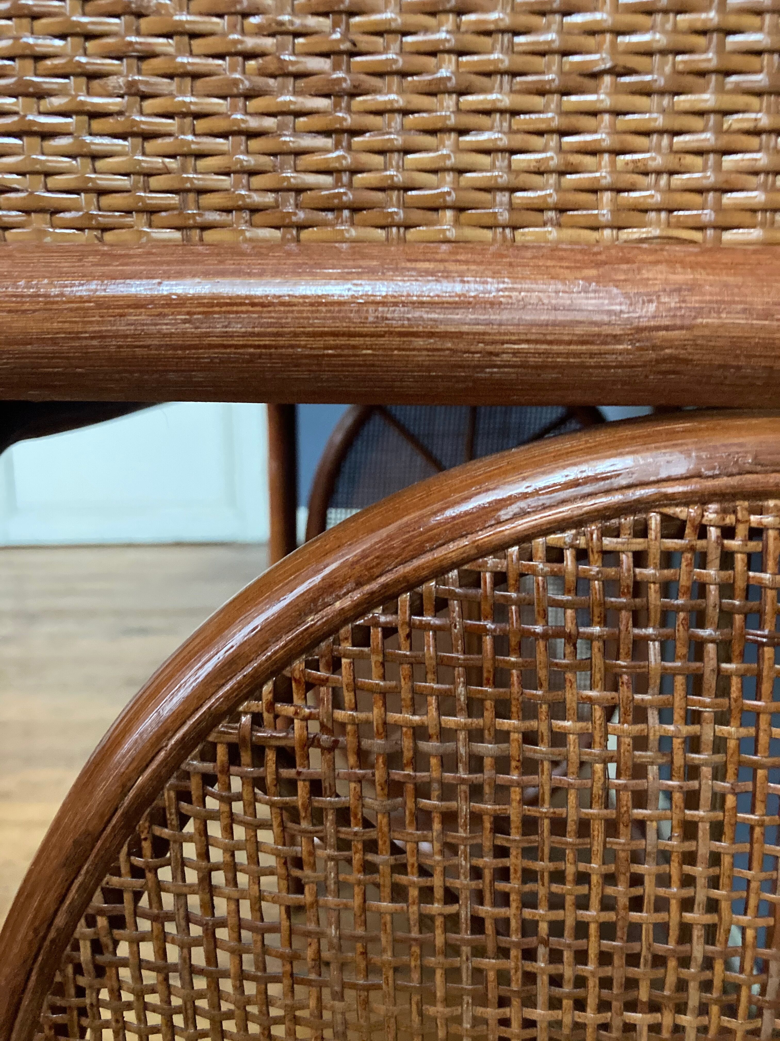 Hairdressing set and rattan chair in the 70s