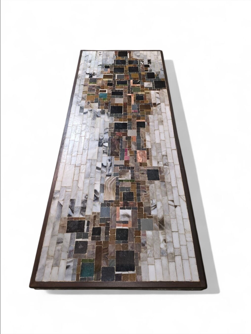 Table basse - Circa 1960 - Mosaïque de marbre et pierres naturelles