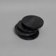 Gabriella – Black Round Natural Marble Coasters - set of 4