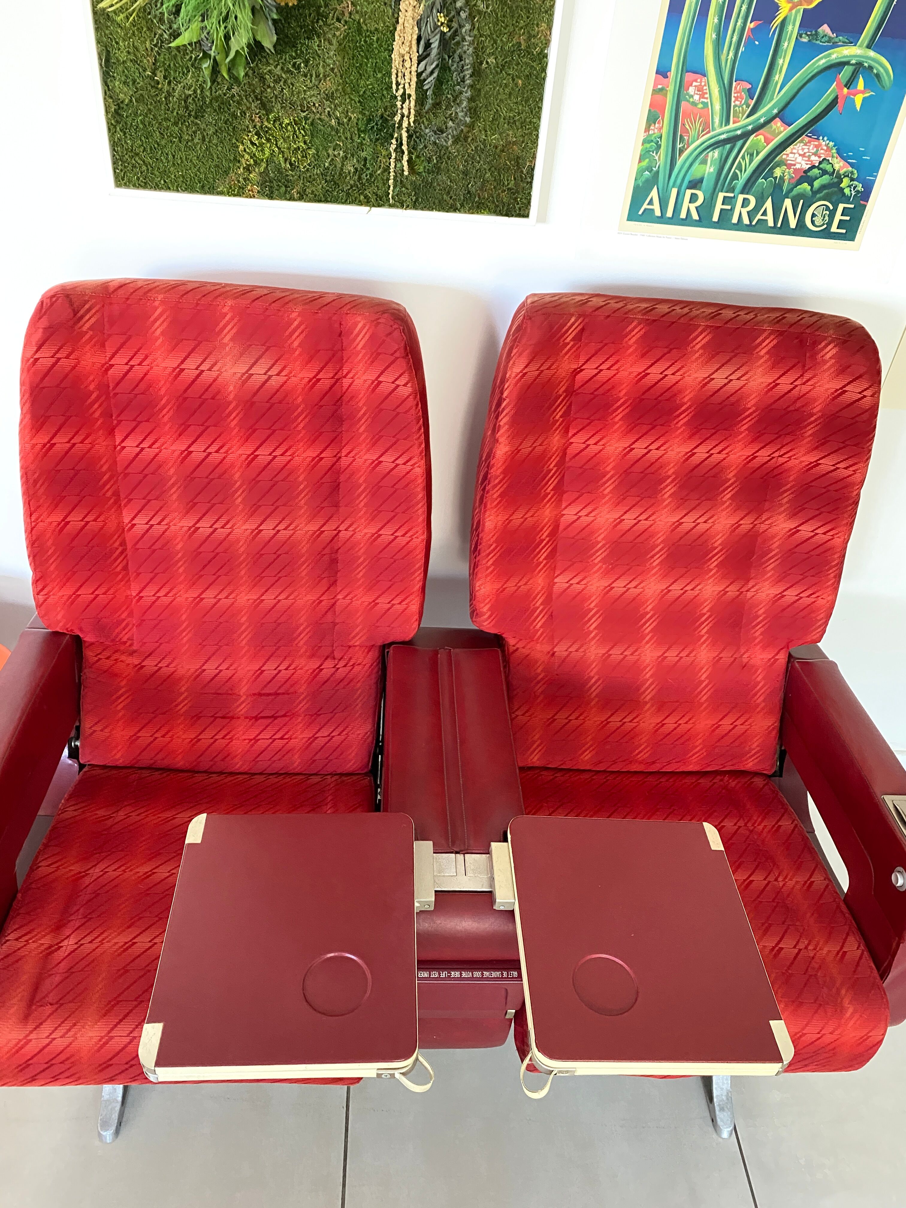 Vintage Air France aircraft chairs