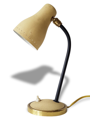 lampe à poser typique 1950 réflecteur ogive beige années 50 vintage rockabilly zazou