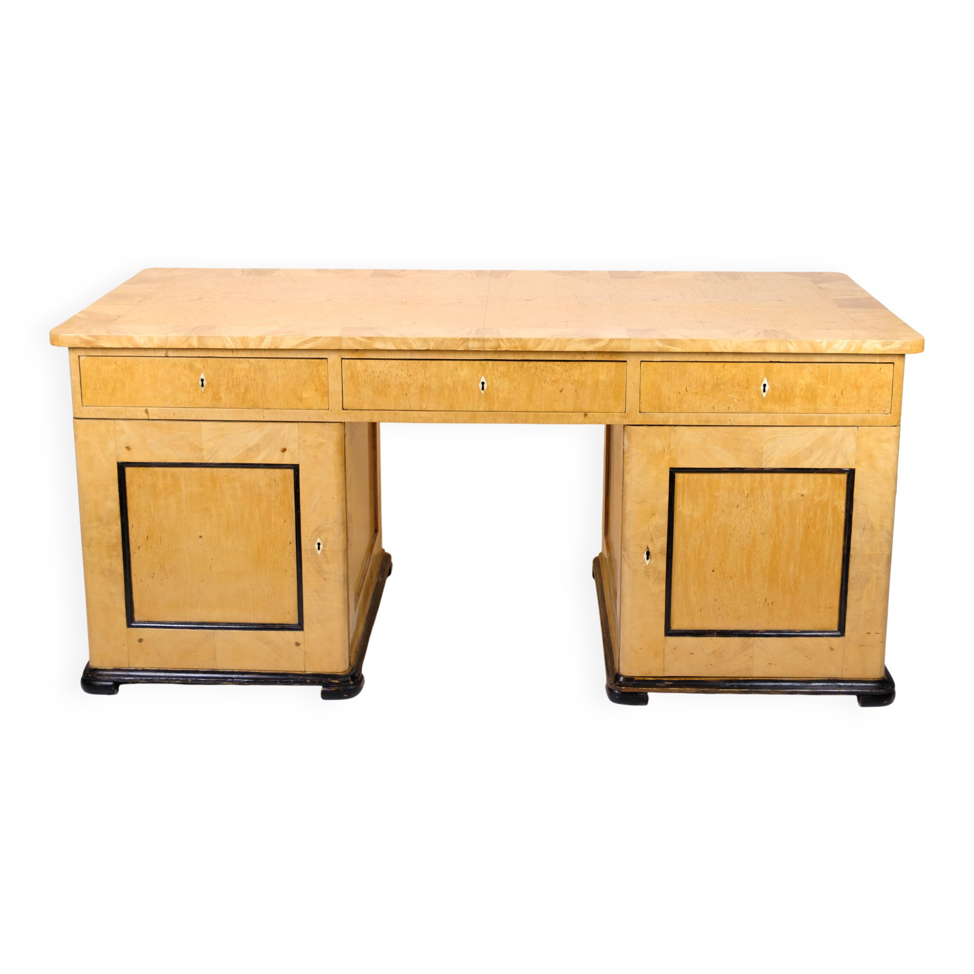 Bureau ancien – bois de bouleau et marqueterie – années 1840