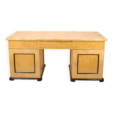 Bureau ancien – bois de bouleau et marqueterie – années 1840