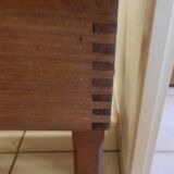 Old school desk with 2 seats and opening lockers