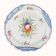 Large Vintage Hand Painted Italian Ceramic Plate with Flowers