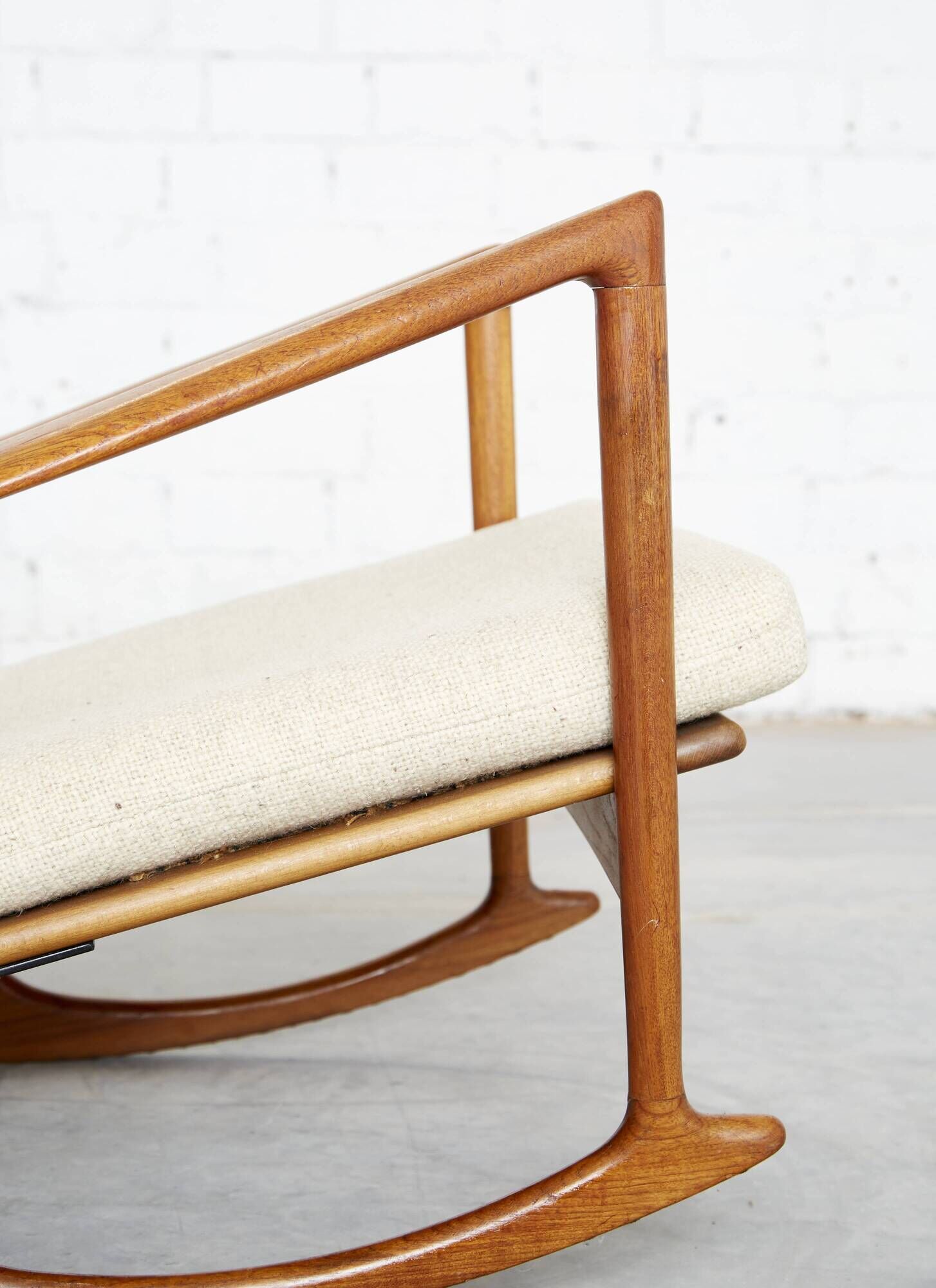 Rocking chair, model 650-15, by Ib Kofod-Larsen for Chr. Linneberg
