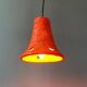 2 retro ceramic orange pendants