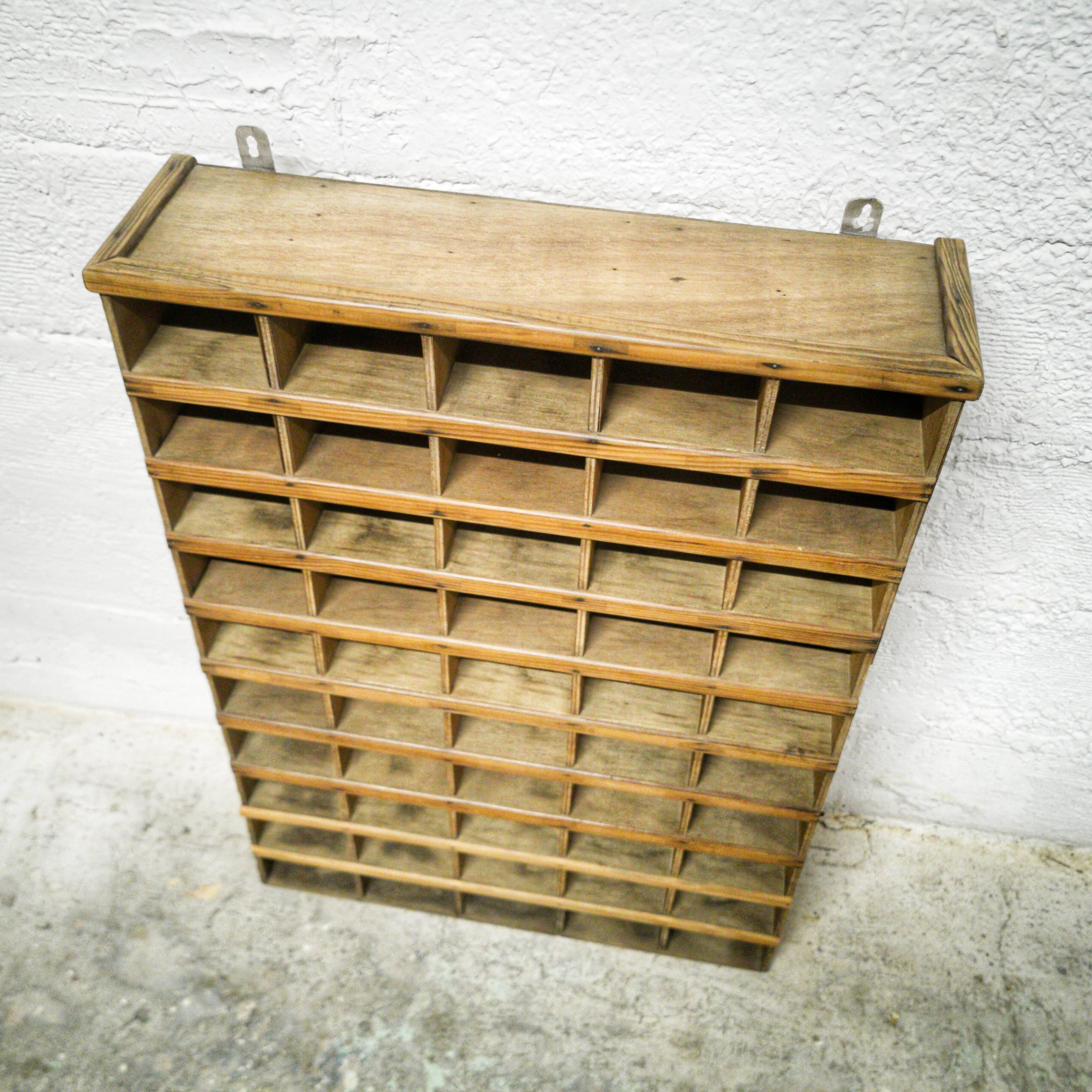 Old wooden sorting locker