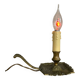 Bougeoir à prise en régule époque XXe monté en lampe ampoule flamme