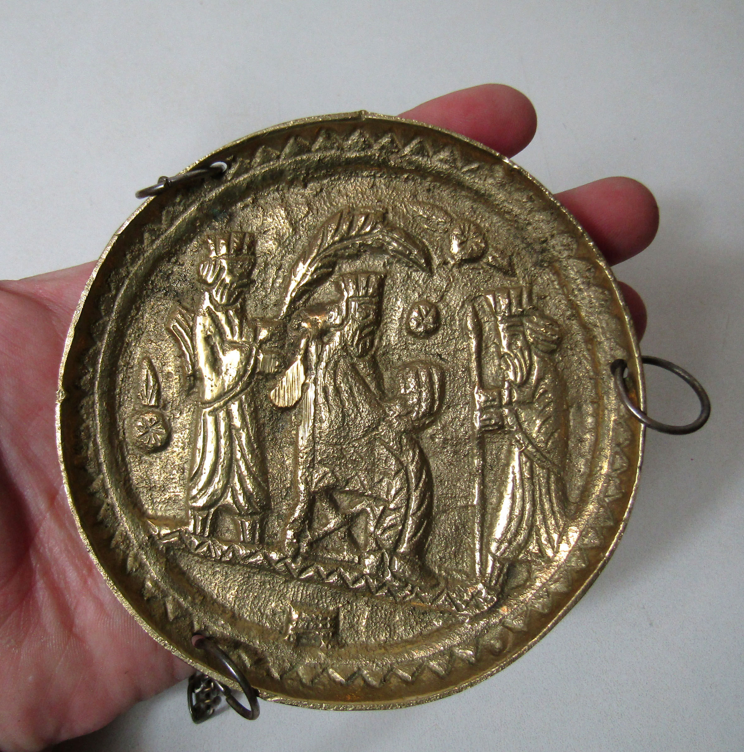 Vintage brass apothecary scale