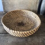 Straw and wicker basket