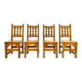 Set of 4 vintage wooden chairs