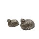 Hollywood regency silver-plate quails shaped salt and pepper, Gucci Italy,
