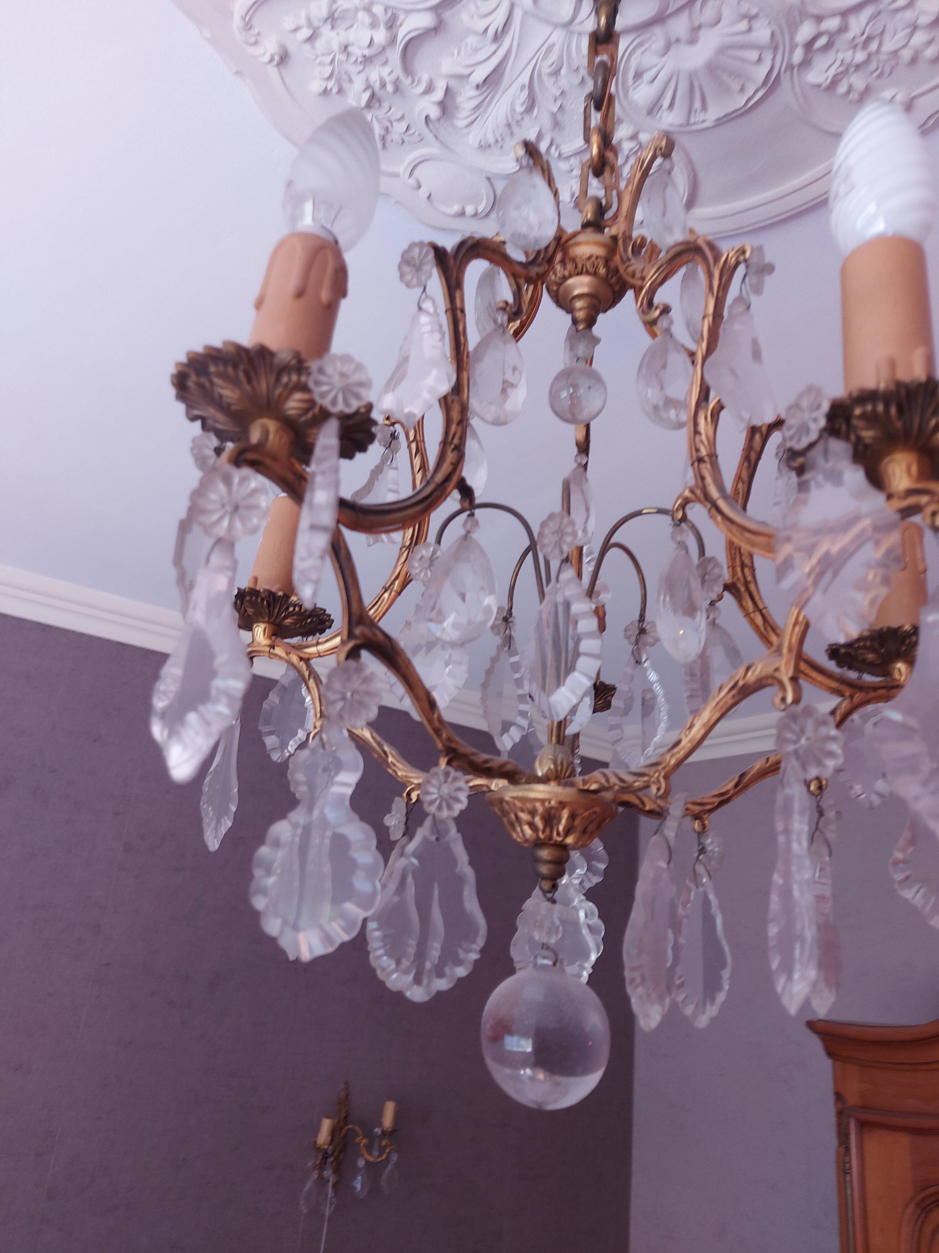 Chandelier cage with tassels