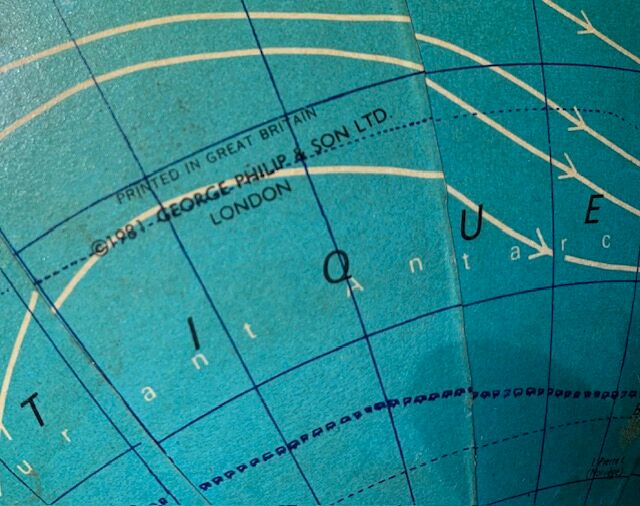 Vintage luminous globe, 1981, George Philip & son LTD, London