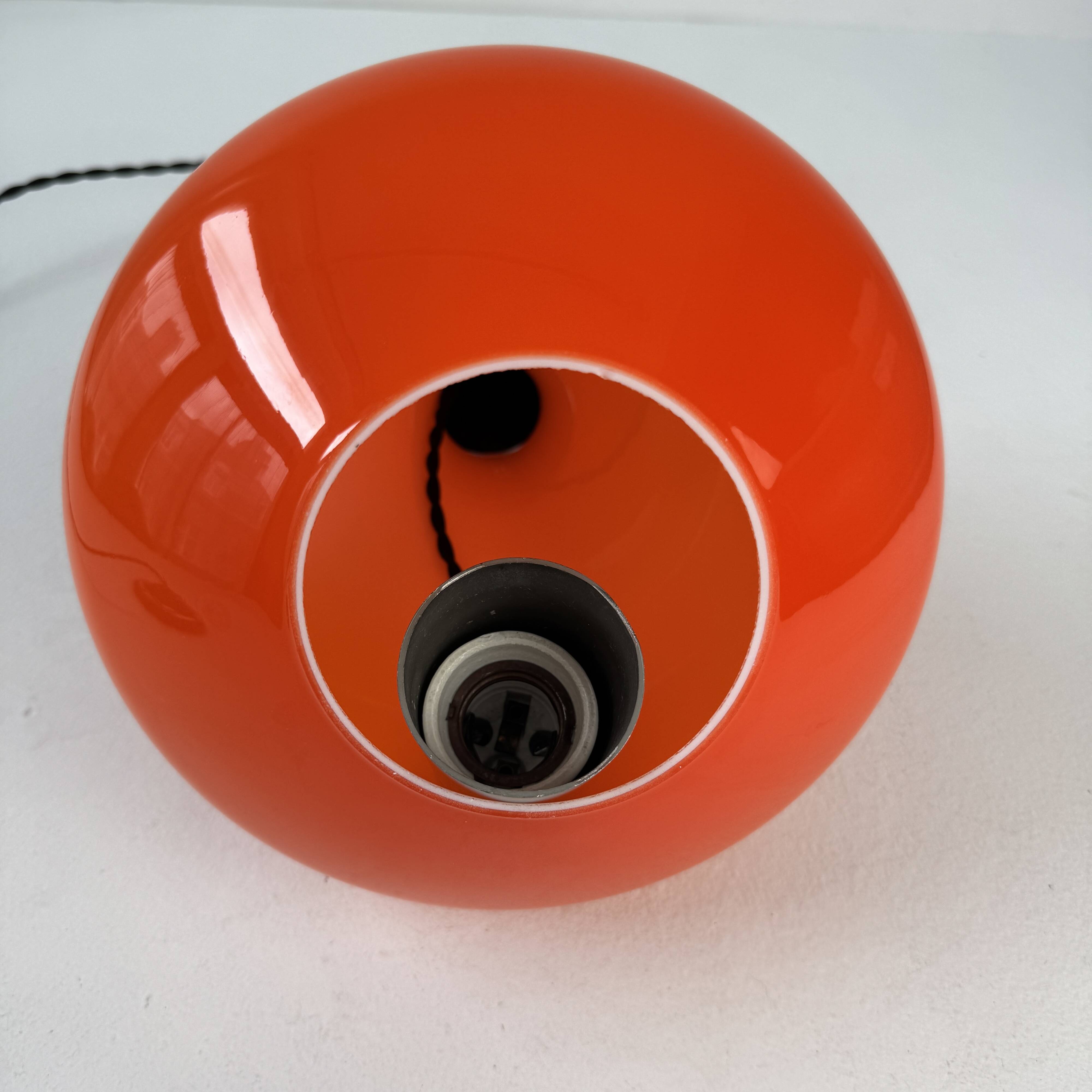 Ancienne suspension goutte orange 1970  vintage
