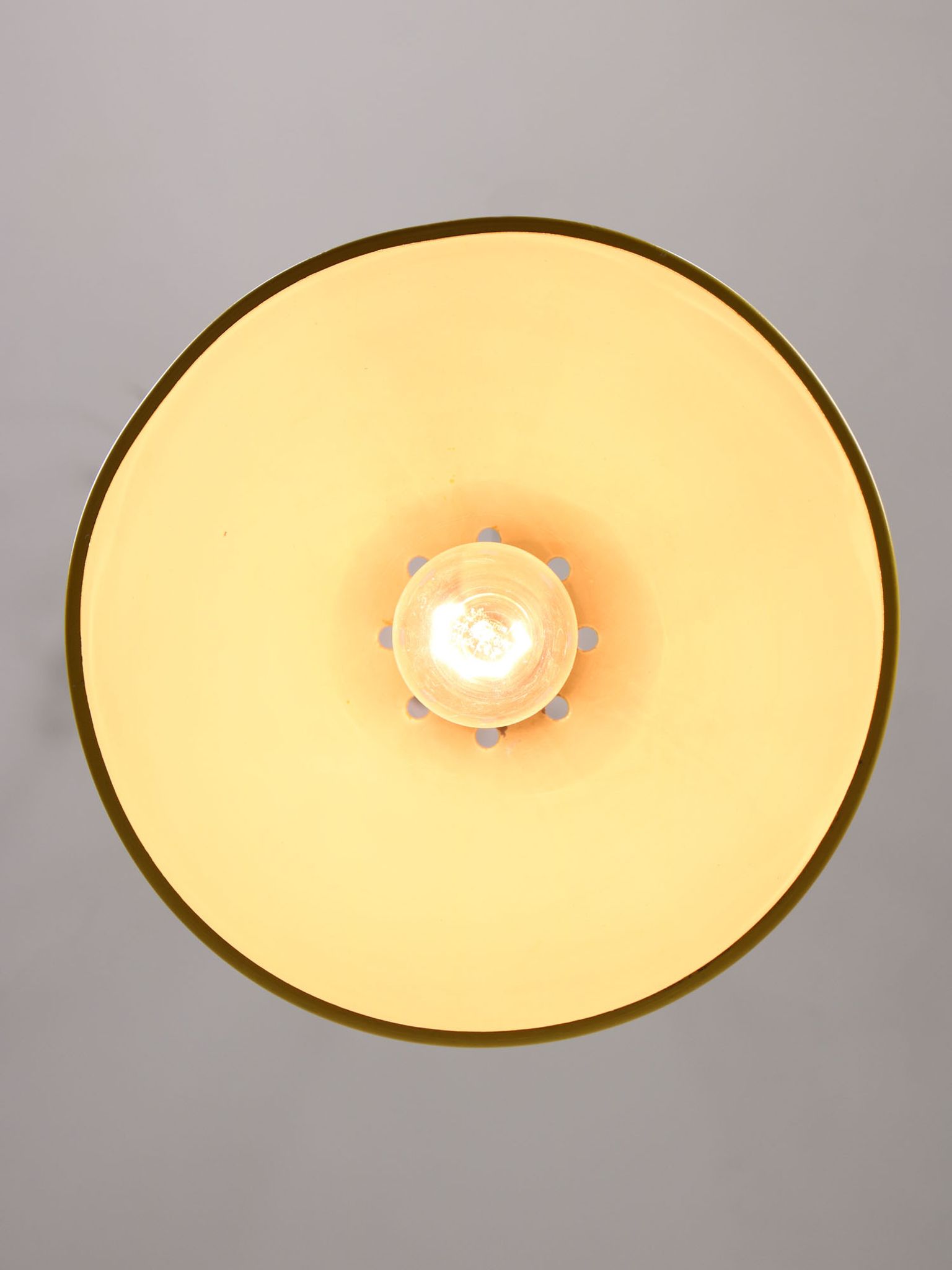 Vintage yellow metal lamp