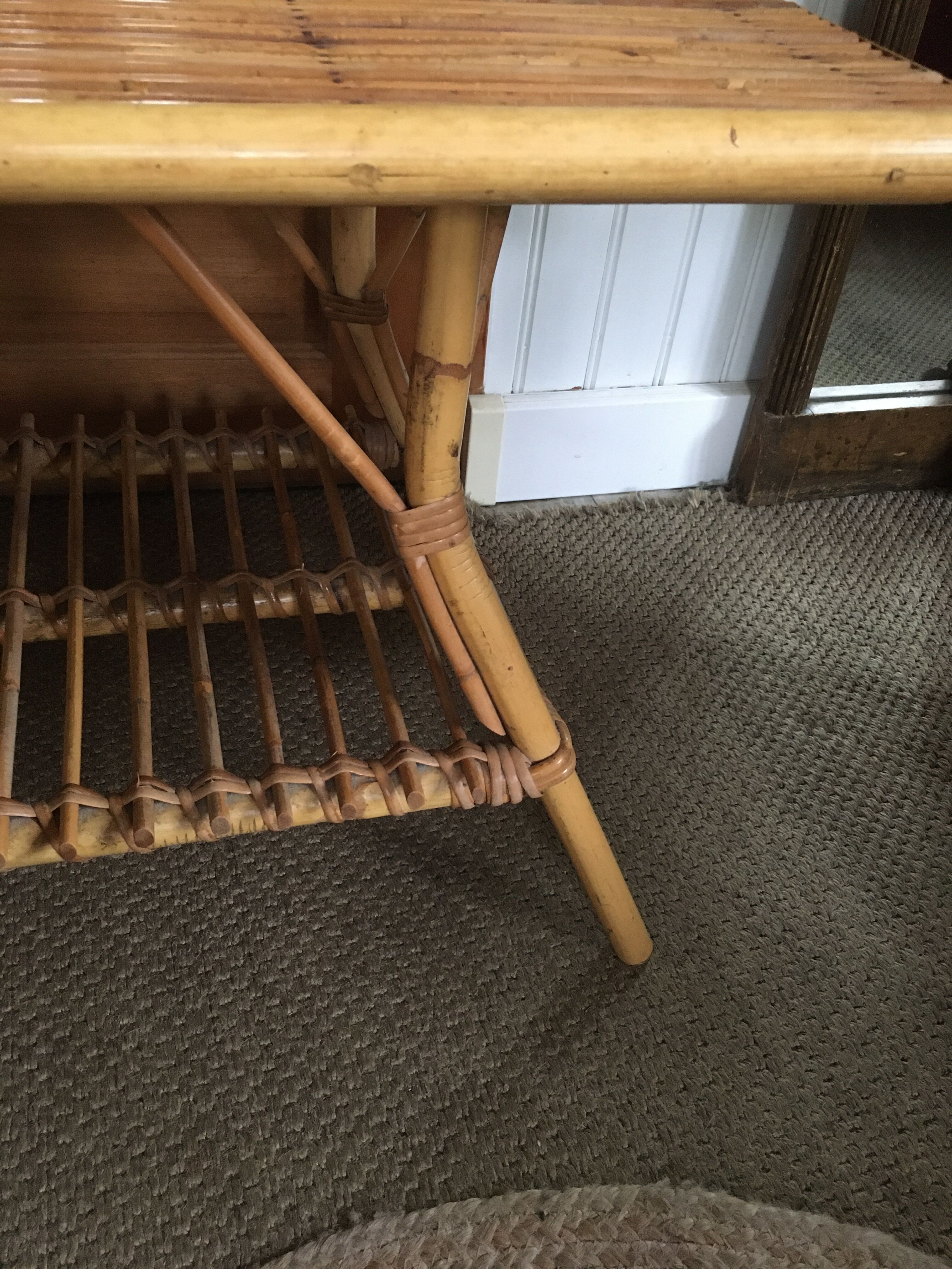Rattan coffee table