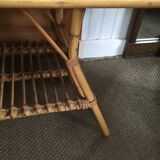 Table basse en rotin