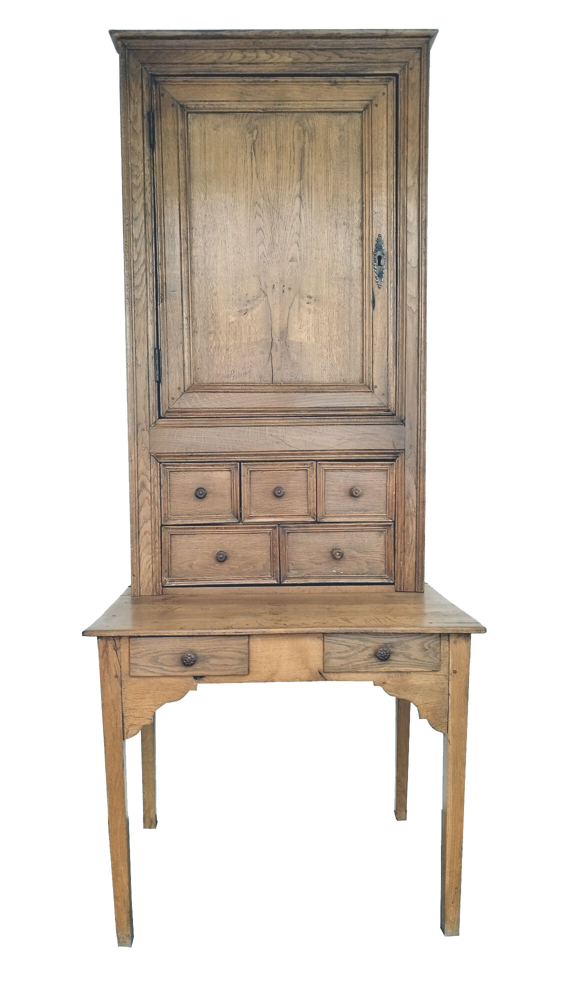 Apothecary furniture in oak, late nineteenth century