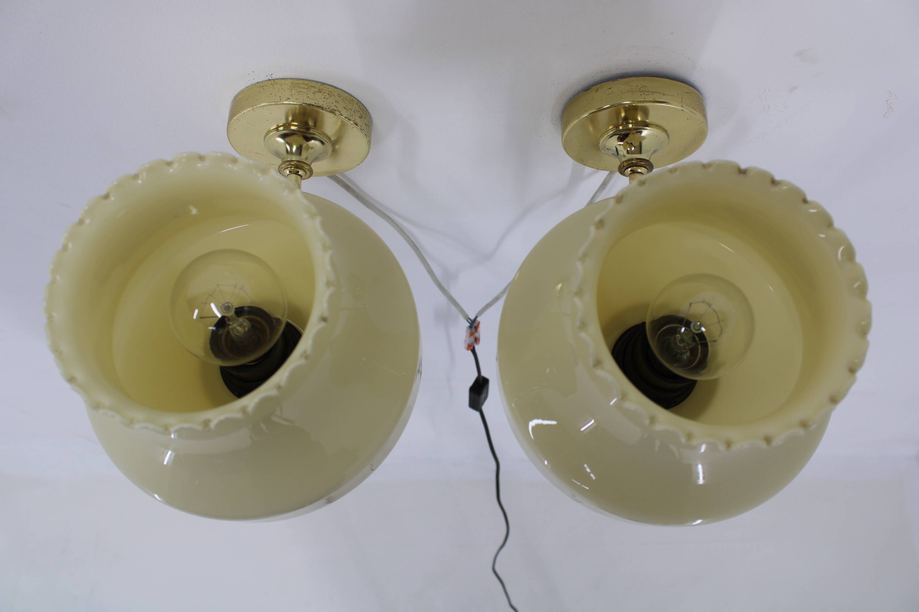 1970s Pair of Wall Lamps, Czechoslovakia