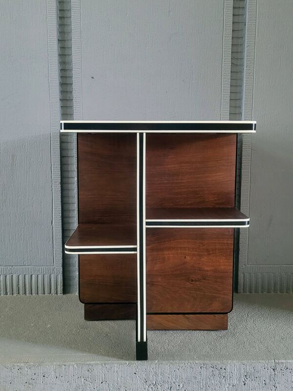 Table basse Art Déco par Waring & Gillow, années 1930, noyer, plateau en noyer burr.
