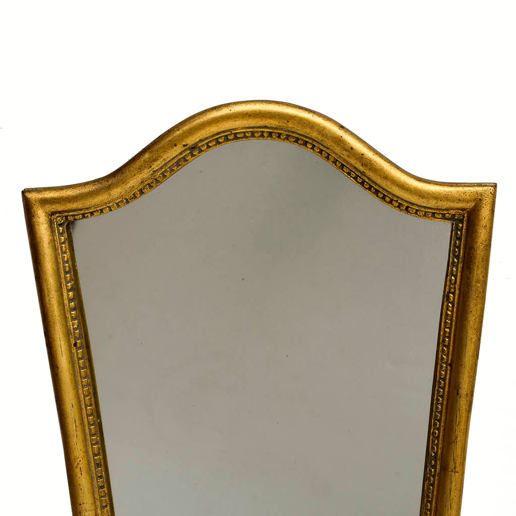 Mirror frame gilded gendarme hat bead row H 37.5 cm