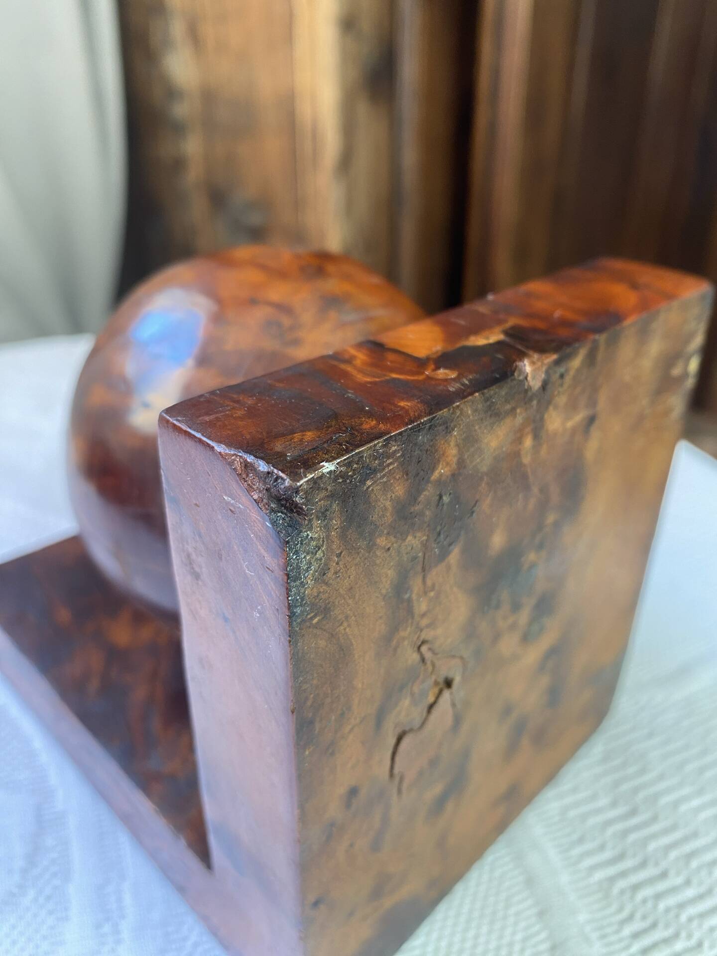 Pair of bookends, sphere, Art Deco