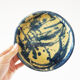 Trinket bowl vintage blue and yellow ceramic