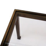 Pair of tables in golden brass