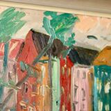 Original Mid-Century Oil on Panel" Holland" by Louis Zelig- Vintage and Framed