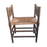 Mulched bench turned wood