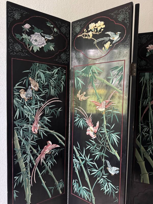 Paravent chinois laque ancien