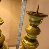 Lampe Fat Lava en forme de pagode Space Age avec glaçure verte dégradée