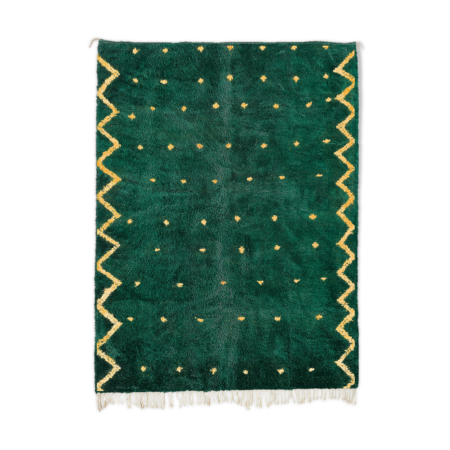 Tapis marocain moderne vert