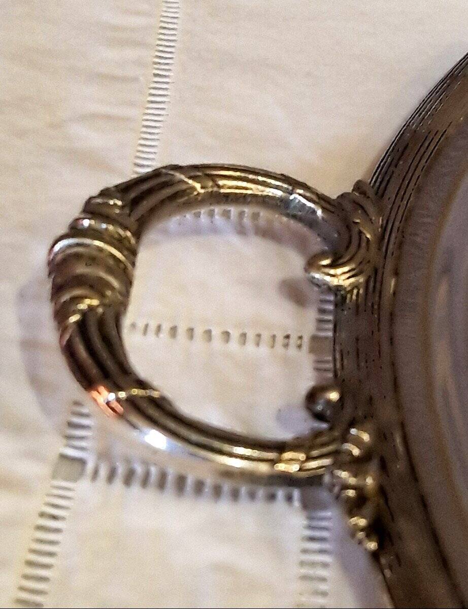 Silver metal serving tray