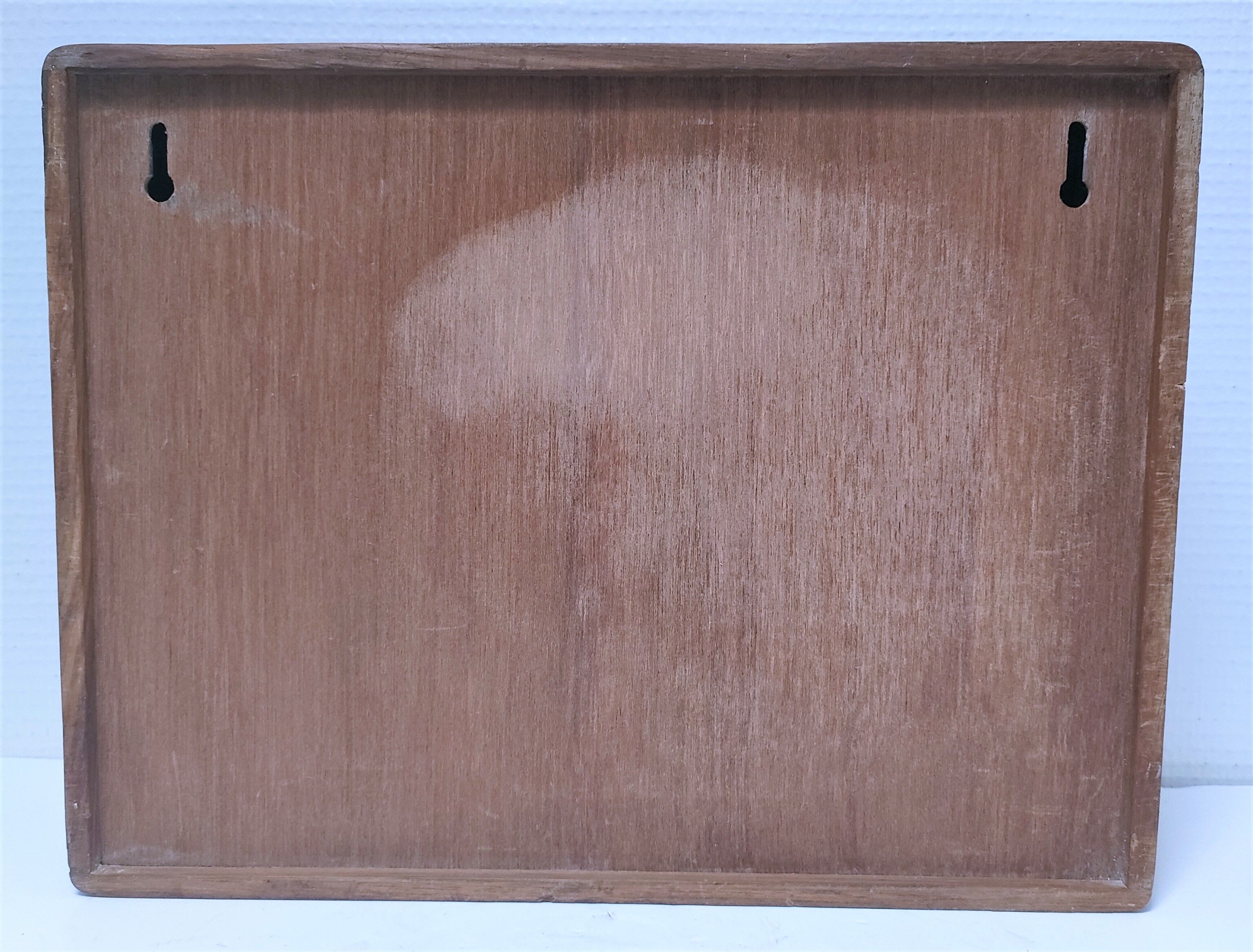 Wall shelf with solid wood compartments design 80s