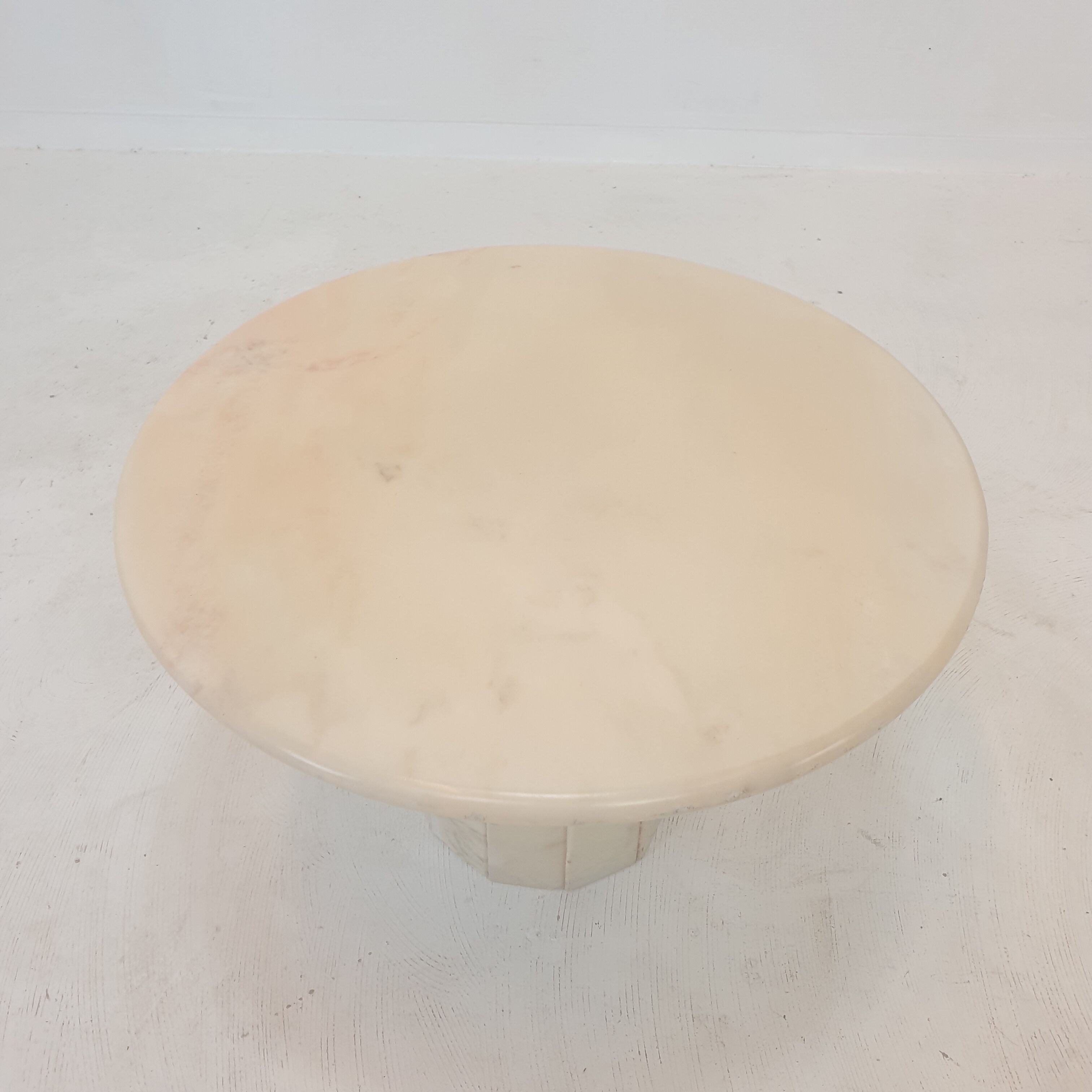 Set of 3 Italian Marble Side Tables, 1970s