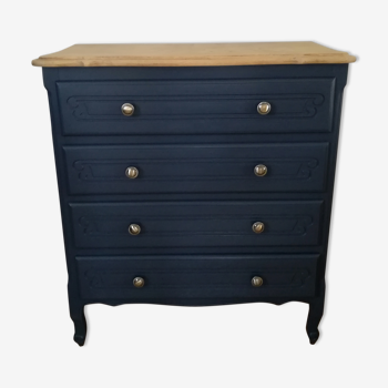 Commode vintage, plateau bois massif