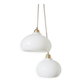 Duo suspension en opaline