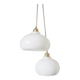 Duo suspension en opaline