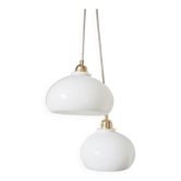 Duo suspension en opaline